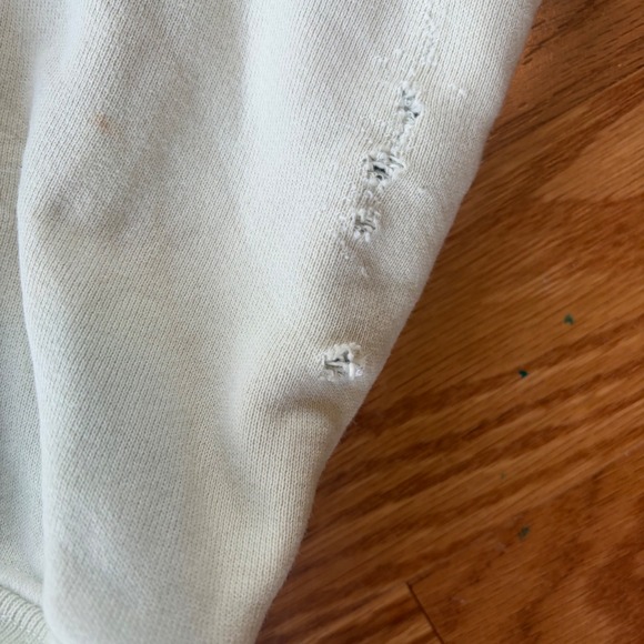 Madhappy Local Optimist Beige Crewneck Sweatshirt Medium Unisex Oversized Yoga - Picture 10 of 12